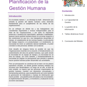 Gestión del talento humano Módelo 3 Planificación de la gestión humana